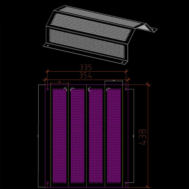 Comprehensive guide flattening a curved polishing screen and measuring its dimensions, hole size, pitch, and mounting holes.