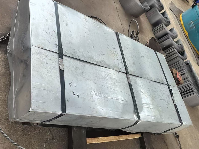 hammer mill hammers stacked on shipping pallet for stable transport