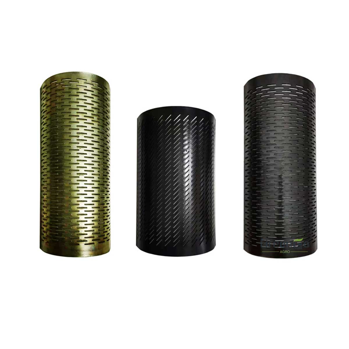 Curved Rice Mill Sieve | Black Nitrided Steel & Gold Zinc Plated Sieve - Agro-GreenGo